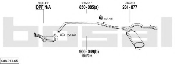 BOSAL 088.014.65 Exhaust System
